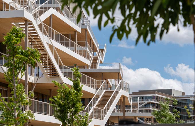 Arboretum compte cinq bâtiments à structure bois (crédit photo: Nicolas Thouvenin)