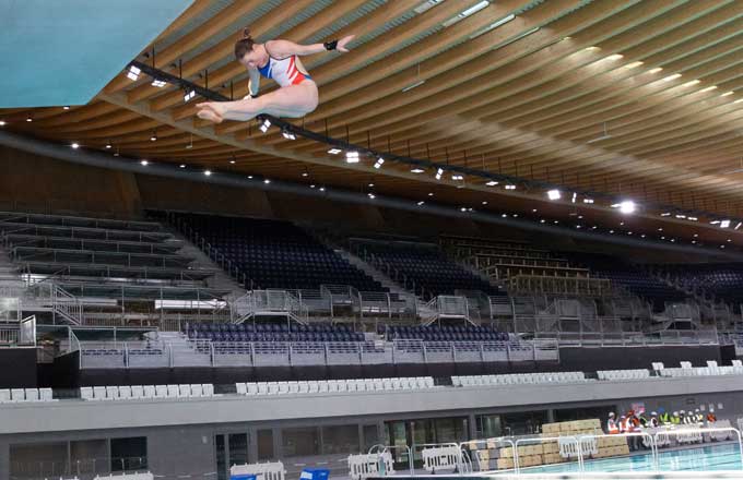 Le Centre aquatique olympique à Saint-Denis (crédit photo: Métropole du Grand Paris – maître d’ouvrage)