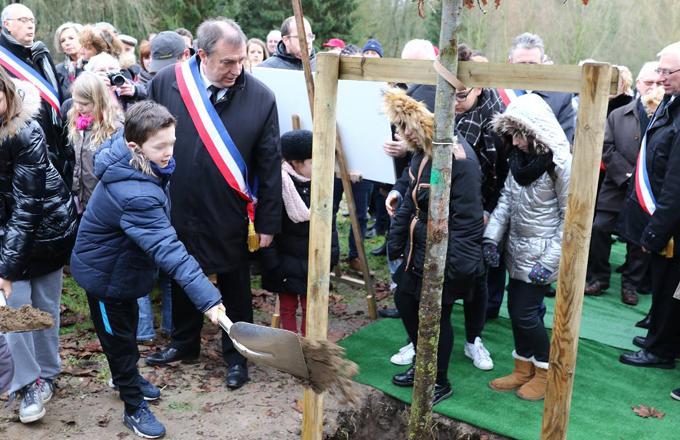 Plantation du chêne de la solidarité à Dammartin (photo DR)