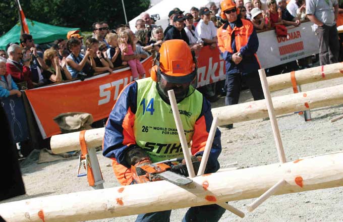 Euroforest accueille des compétitions de bûcheronnage sportif