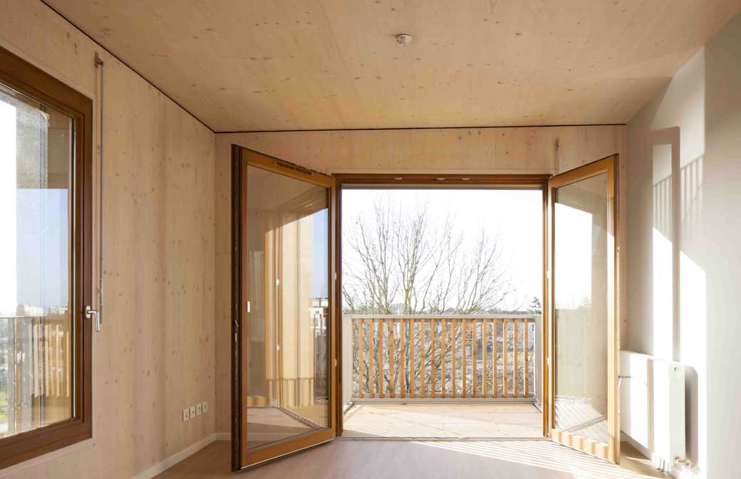 Logements "tout bois" à Tours (photo C. Guillaume/E. Samuel Architectes) 